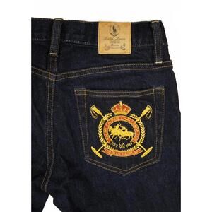 Vintage Ralph Lauren Sport Thompson 650 Embroidered Crest Jeans Size 26 Dark